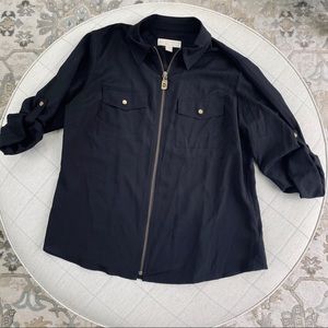 {Michael Kors} Zip Front Blouse